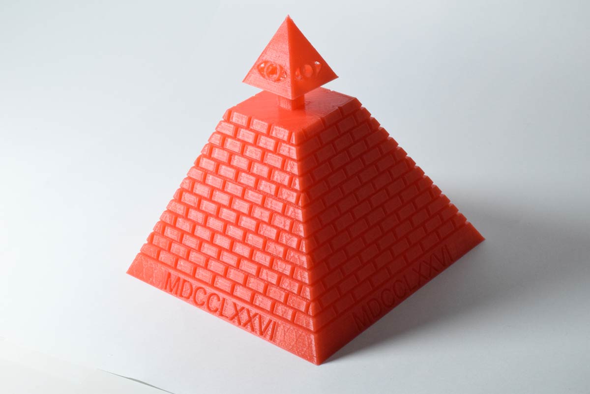Egyptian Pyramid with LED 3D Printed