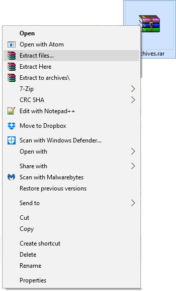 How to Open RAR Files on Windows 10 - ALIENBUNKER