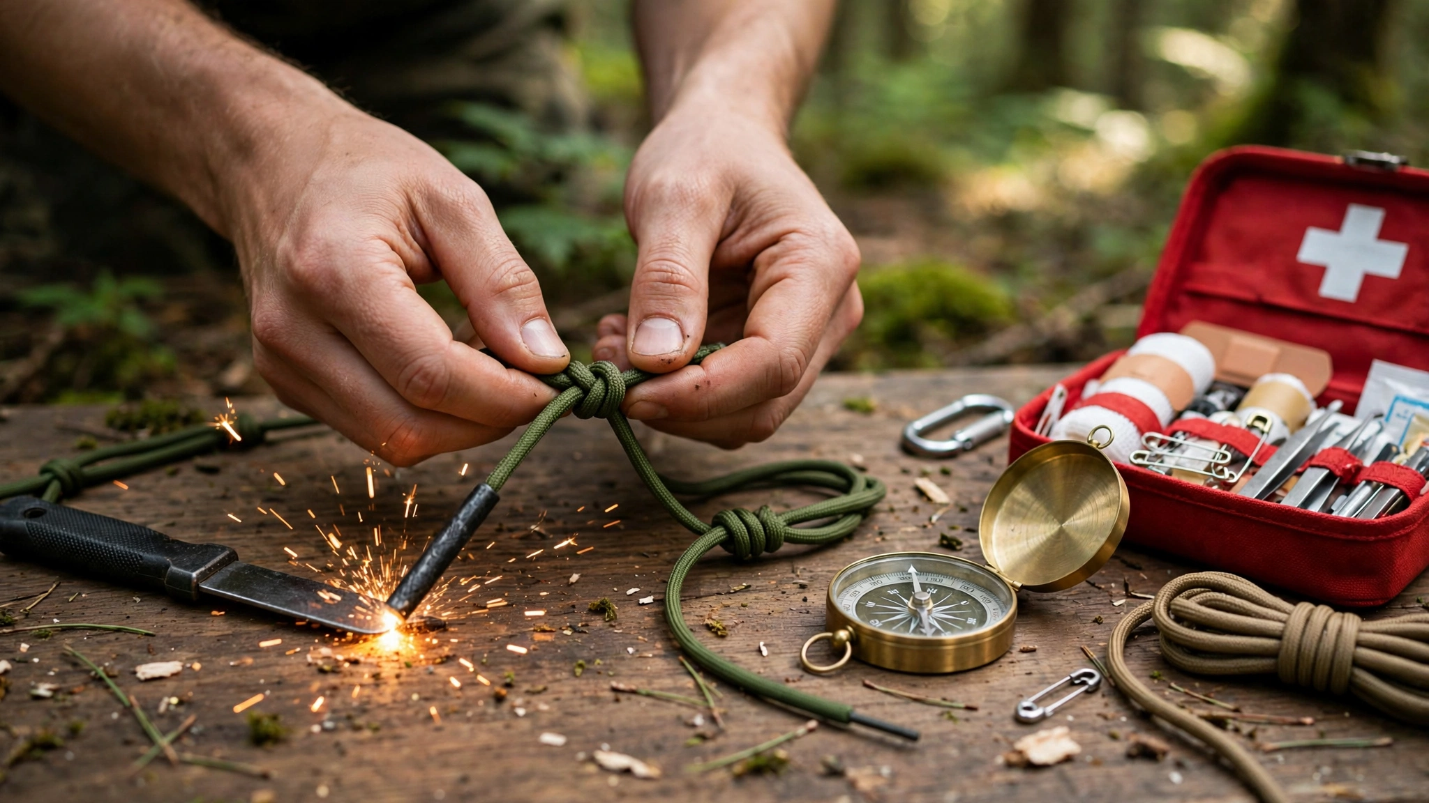 Practising survival skills